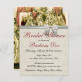 Antique Wedding Bridal Einladung (Vorne/Hinten)