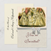 Antique Wedding Bridal Einladung (Vorne/Hinten)