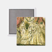 Antique Wedding Bridal Magnet (Vorderseite/Rückseite)