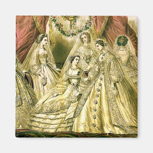 Antique Wedding Bridal Magnet (Vorne)