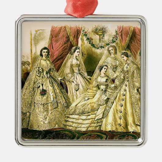 Antique Wedding Bridal Ornament Aus Metall (Vorne)