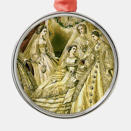 Antique Wedding Bridal Ornament Aus Metall (Vorne)