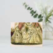 Antique Wedding Bridal Postkarte (Stehend Vorderseite)