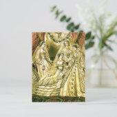 Antique Wedding Bridal Postkarte (Stehend Vorderseite)