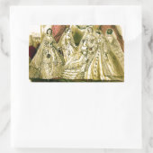 Antique Wedding Bridal Rechteckiger Aufkleber (Tasche)