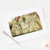 Antique Wedding Bridal Rechteckiger Aufkleber (Umschlag)