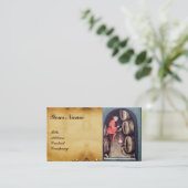 ANTIQUE WEINKELLER UND VINEYARD HARVEST MONOGRAM VISITENKARTE (Stehend Vorderseite)