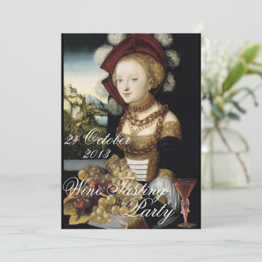 ANTIQUE WEINWEINWEINWEIN - PARTY AUSPROBIEREN EINLADUNG (Stehend Vorderseite)
