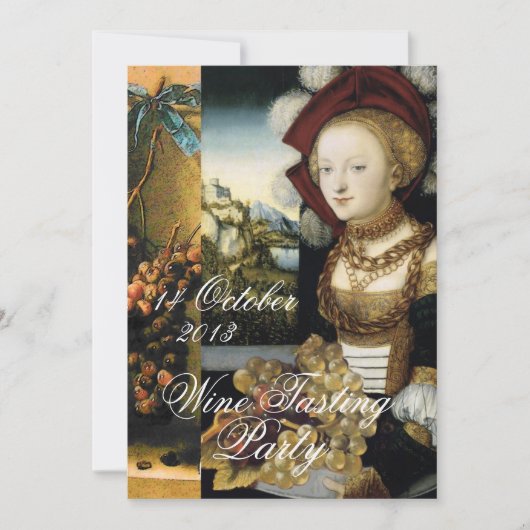 ANTIQUE WEINWEINWEINWEIN - PARTY AUSPROBIEREN EINLADUNG (Vorderseite)