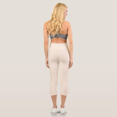 Antique white Solid Plain Color Capri Leggings (Rückseite)