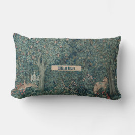 Antique William Morris Grüne Tapestry Lendenkissen