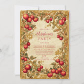 Antique Winter Berry Celebration Einladung (Vorderseite)