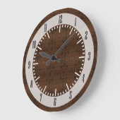 Antique Wooden Cabinet Tiled Symmetry Pattern Große Wanduhr (Winkel)