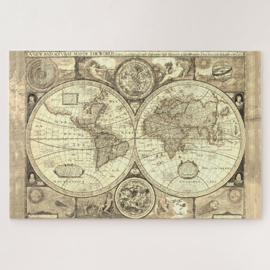 Antique World Map 1000 Piece Jigsaw Puzzle (Horizontal)