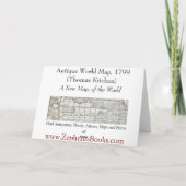 Antique World Map, 1799 (Thomas Kitchen) Karte (Rückseite)