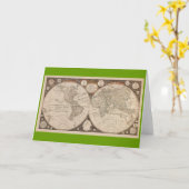 Antique World Map, 1799 (Thomas Kitchen) Karte (Gelbe Blume)