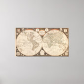Antique World Map, 1799 (Thomas Kitchen) Leinwanddruck (Vorderseite)