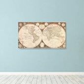 Antique World Map, 1799 (Thomas Kitchen) Leinwanddruck (Insitu (Holzboden))