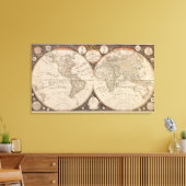 Antique World Map, 1799 (Thomas Kitchen) Leinwanddruck (Insitu (Wohnzimmer))