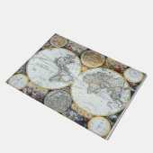 Antique World Map, Atlas Maritimus von John Seller Fußmatte (Schrägansicht)