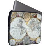 Antique World Map, Atlas Maritimus von John Seller Laptopschutzhülle (Vorne Rechts)