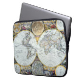 Antique World Map, Atlas Maritimus von John Seller Laptopschutzhülle (Vorderseite Links)