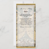 Antique World Map Distressed #2 Menu Cards Einladung (Rückseite)
