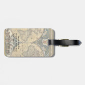 Antique World Map erschüttert #2 Gepäckanhänger (Rückseite horizontal)