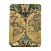 Antique World Map erschüttert #2 Magnet (Vertikal)