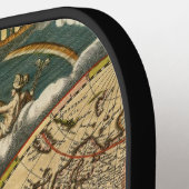 Antique World Map erschüttert #2 Pickleball Schläger (Linke Seite)