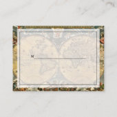Antique World Map erschüttert #2 Platzkarten (Rückseite)