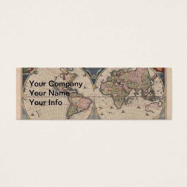 Antique World Map: Historische Kartographie Kunst (Vorderseite)