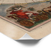 Antique World Map: Historische Kartographie Kunst Poster (Ecke)