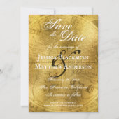 Antique World Map Imitate Gold Foil individuell an Save The Date (Vorderseite)