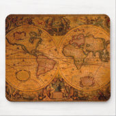 ANTIQUE World MAP Mousepad (Vorne)