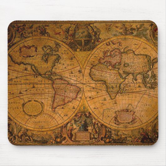ANTIQUE World MAP Mousepad (Vorne)