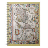 Antique World Map Notebook Notizblock (Vorderseite)