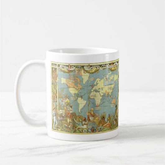 Antique World Map of the British Empire, 1886 Kaffeetasse (Links)