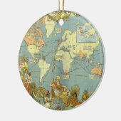 Antique World Map of the British Empire, 1886 Keramikornament (Links)