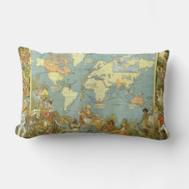 Antique World Map of the British Empire, 1886 Lendenkissen