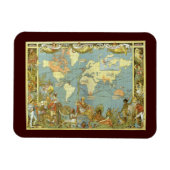 Antique World Map of the British Empire, 1886 Magnet (Horizontal)