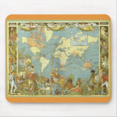 Antique World Map of the British Empire, 1886 Mousepad (Vorne)