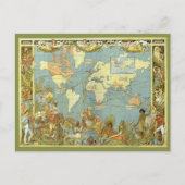 Antique World Map of the British Empire, 1886 Postkarte (Vorderseite)