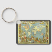 Antique World Map of the British Empire, 1886 Schlüsselanhänger (Rückseite)