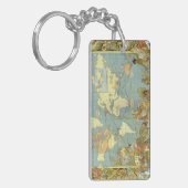 Antique World Map of the British Empire, 1886 Schlüsselanhänger (Vorderseite links)