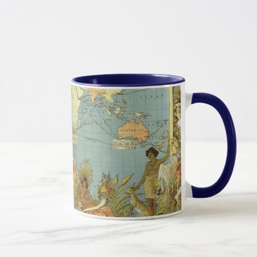 Antique World Map of the British Empire, 1886 Tasse (Rechts)