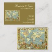 Antique World Map of the British Empire, 1886 Visitenkarte (Vorne/Hinten)