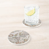 Antique World Map Untersetzer (Seite)