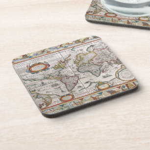 Antique World Map Untersetzer