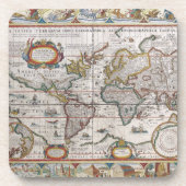 Antique World Map Untersetzer (Vorderseite)